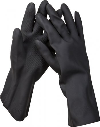 Перчатки KRAFTOOL противокислотные, неопреновые, повышенной прочности, с х/б напылением, размер XL 11282-XL купить в Тюмени