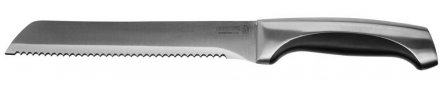 Нож LEGIONER &quot;FERRATA&quot; хлебный, рукоятка с металлическими вставками, лезвие из нержавеющей стали, 200мм 47943 купить в Тюмени