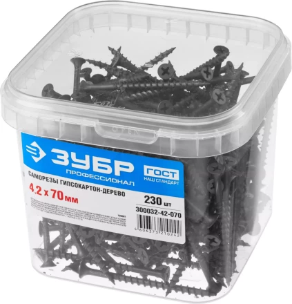 Саморезы ЗУБР СГД 16 х 3.5 мм фосфатированное покрытие 2300 шт Профессионал 4-300032-35-016 купить в Тюмени