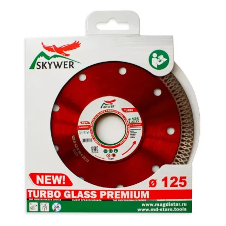 Диск алмазный по бетону TURBO GLASS PREMIUM SKYWER 115*1,2*10*22,23 mm купить в Тюмени