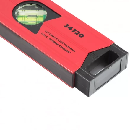 Уровень алюминиевый магнитный 2000 мм фрезерованный 3 глазка 1 зеркальный усиленный  MATRIX 34720 купить в Тюмени