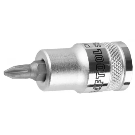 Торцовая бита-головка KRAFTOOL &quot;INDUSTRIE QUALITAT&quot;, материал S2, PHILLIPS, сатинированная, 1/2&quot;, PH2 27901-2_z01 купить в Тюмени