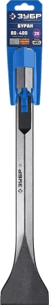 ЗУБР БУРАН, 80 х 400 мм, HEX 28, плоское изогнутое зубило, Профессионал (29372-80-400) купить в Тюмени