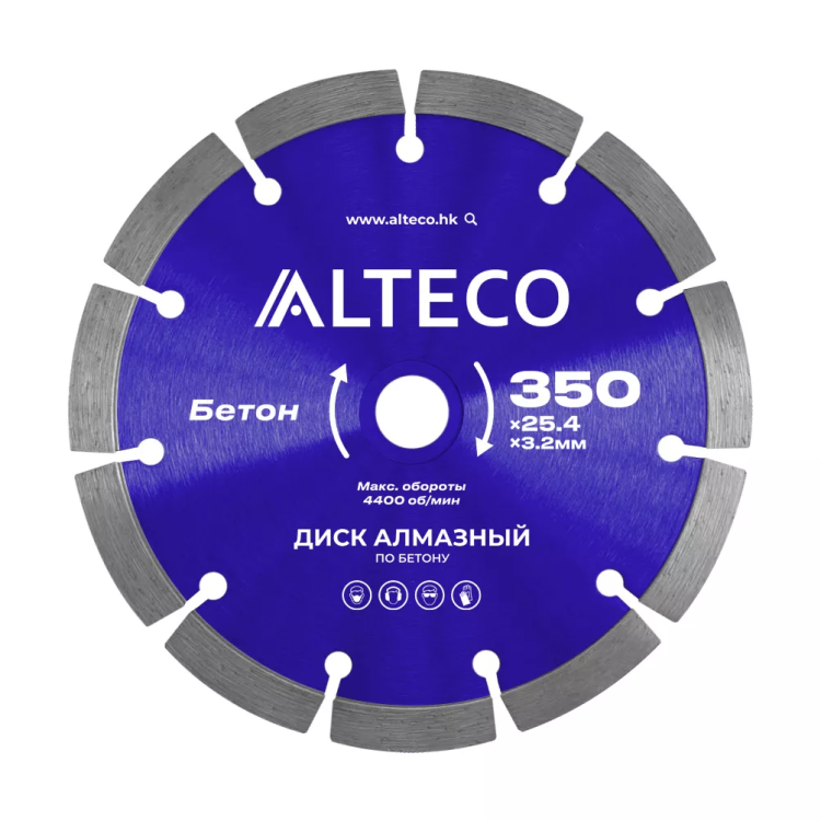 Диск алмазный по бетону ALTECO 350x25.4x3.2 мм 66521 купить в Тюмени