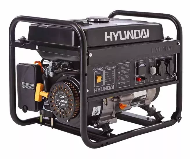 Бензогенератор газовый Hyundai HHY3000FG + колеса hourmeter LPG kit купить в Тюмени