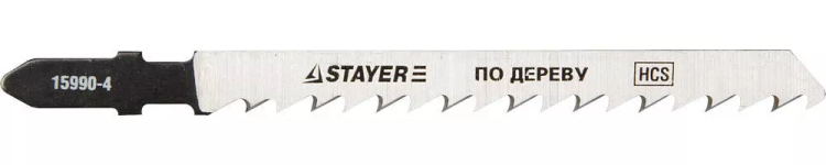 Полотна STAYER "PROFI", T101D, для эл/лобзика, HCS, по дереву, ДСП, ДВП, EU-хвост., шаг 4мм, 75мм, 2шт 15990-4_z01 купить в Тюмени