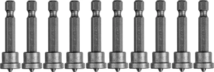 ЗУБР 10 шт, PH2, 50 мм, биты с ограничителем (26002-2-50-10) купить в Тюмени