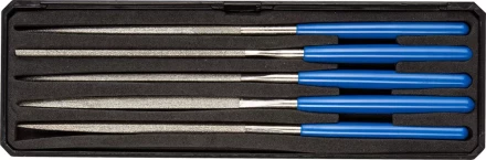 Набор ЗУБР &quot;ЭКСПЕРТ&quot; Надфили с алмазным напылением в пластиковом боксе, P 140, 140х75мм, 5 предметов 33388-140-H5 купить в Тюмени