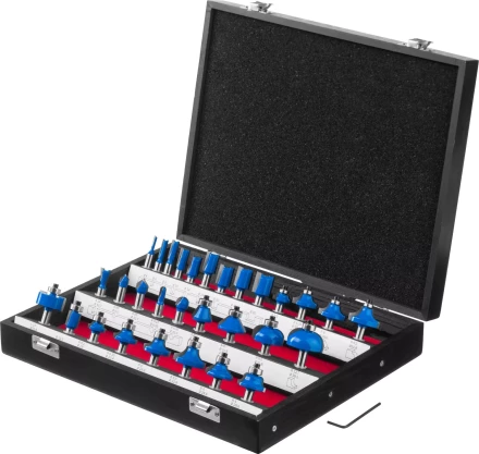 ЗУБР 30 шт, набор профильных фрез по дереву, Профессионал (28796-H30) купить в Тюмени