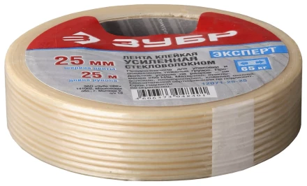 Лента ЗУБР &quot;ЭКСПЕРТ&quot; клеящая однонаправленная, усиленная стекловолокном, 19мм х 10м 12071-19-10 купить в Тюмени
