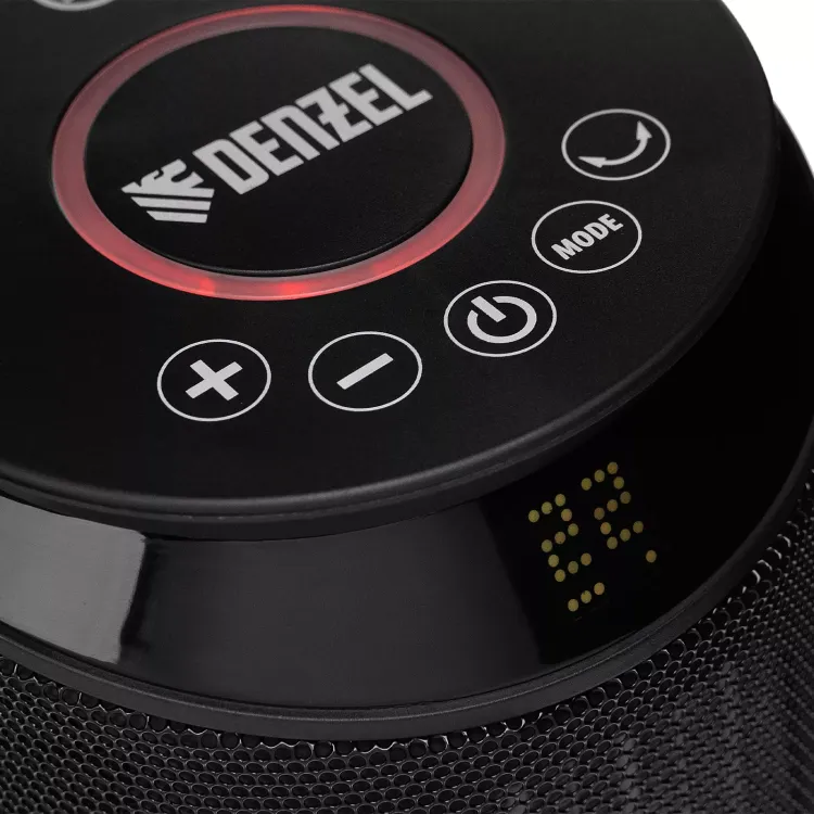 Тепловентилятор керамический Denzel DTFC-2000X, 2 кВт, wi-fi, пульт, динамик, вращение, 3 реж. 96426 купить в Тюмени