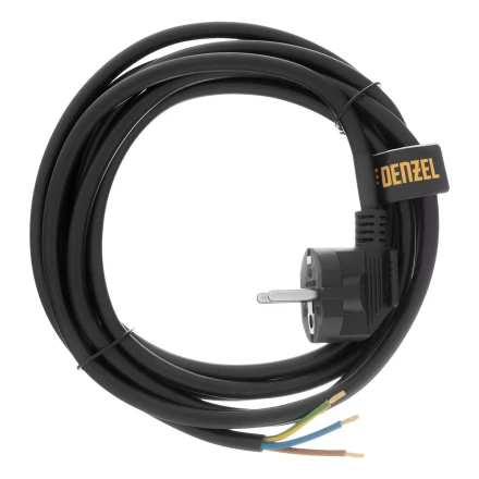 Шнур сетевой Energy Series Denzel, ПВС, 3 м, 3 x 1,5 мм, с неразборной вилкой, черный, 3 м, 37675 купить в Тюмени