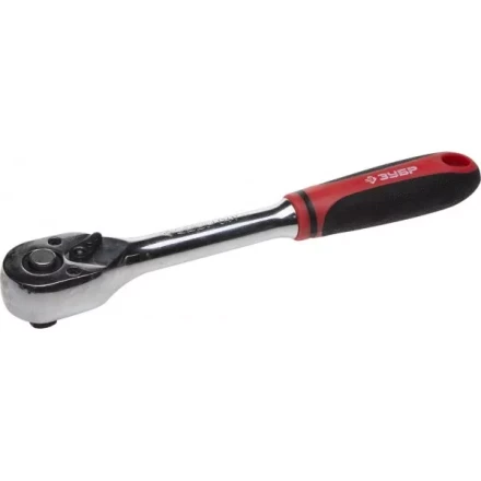 Трещотка для торцовых головок ЗУБР &quot;МАСТЕР&quot;, Сr-V сталь, 72 зубца, 1/4&quot; 27736-1/4 купить в Тюмени