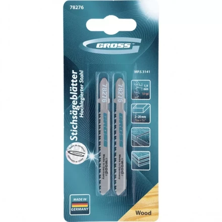 Полотна для электролобзика по дереву 2 шт 3141 GROSS 78276 купить в Тюмени