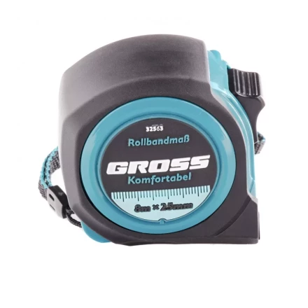 Рулетка Komfortabel 8 м х 25 мм обрезиненный корпус Gross 32563 купить в Тюмени