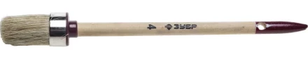 Кисть круглая ЗУБР &quot;УНИВЕРСАЛ - МАСТЕР&quot;, светлая щетина, деревянная ручка, №4, 25мм 01501-25 купить в Тюмени
