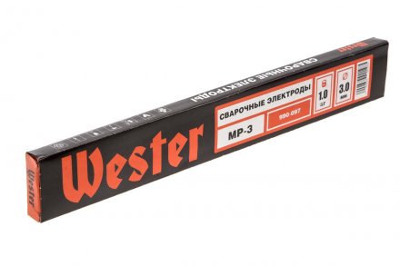 Электроды для сварки WESTER МР-3, 3.0 мм, 1 кг купить в Тюмени