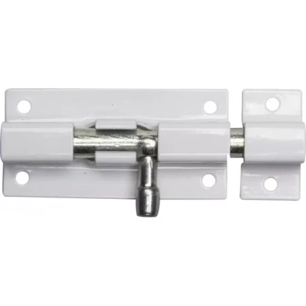 Задвижка накладная для окон и мебели &quot;ШП-60 БЦ&quot;, цвет белый/цинк, 60мм 37751-60 купить в Тюмени