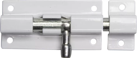 Задвижка накладная для окон и мебели &quot;ШП-60 БЦ&quot;, цвет белый/цинк, 60мм 37751-60 купить в Тюмени