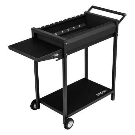 Мангал сварной на колесах, 662 х 390 х 152/805 мм, сталь 2 мм, кочерга в комплекте, Camping Palisad 69669 купить в Тюмени