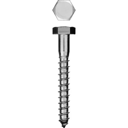 Шурупы ЗУБР с шестигранной головкой, оцинкованные, 10x120мм, 1шт 4-300456-10-120 купить в Тюмени