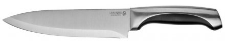 Нож LEGIONER &quot;FERRATA&quot; шеф-повара, рукоятка с металлическими вставками, лезвие из нержавеющей стали, 200мм 47941 купить в Тюмени