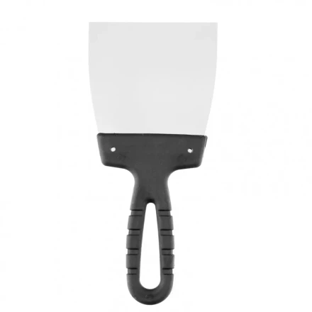 Шпательная лопатка из нержавеющей стали 100 мм пластмассовая ручка Россия 85135 купить в Тюмени