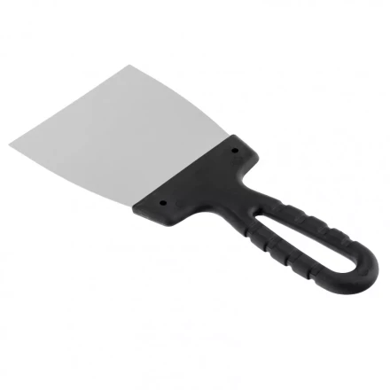 Шпательная лопатка из нержавеющей стали 100 мм пластмассовая ручка Россия 85135 купить в Тюмени