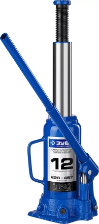 Домкрат гидравлический бутылочный T50, 12т, 228-467мм, ЗУБР Профессионал 43060-12 43060-12_z01 купить в Тюмени