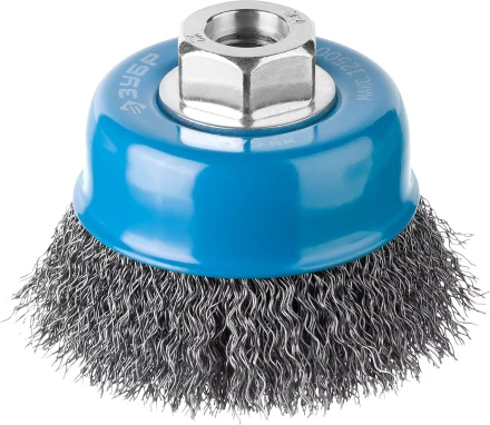 ЗУБР &quot;ПРОФЕССИОНАЛ&quot;. Щетка чашечная для УШМ, витая стальная проволока 0,3мм, 75ммхМ14 35261-075_z02 купить в Тюмени