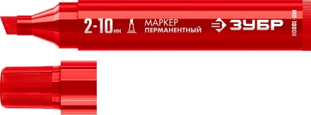 ЗУБР МП-1000К красный, 2-10 мм, клиновидный перманентный марке (06333-3) купить в Тюмени