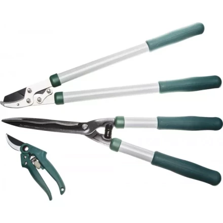 Набор RACO для ухода за деревьями и кустарниками: Сучкорез 540мм, кусторез 520мм, секатор 190мм 4212-59/103B купить в Тюмени