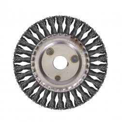 Щетка для УШМ ф22,2/150 мм дисковая сталь витая VMX 511730