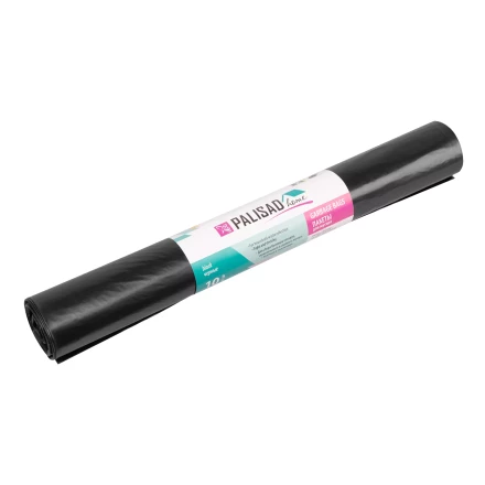 Пакеты для мусора Palisad 180 л x 10 шт., ПВД особопрочные черные, длинный ролик, Home 927285 купить в Тюмени