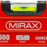 Уровень коробчатый усиленный MIRAX, фрезерованная поверхность, утолщенный профиль, 3 противоударных ампулы (1 поворотная на 360 град), с ручками, 60 см 34603-060 купить в Тюмени