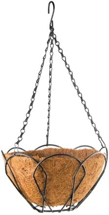 Подвесное кашпо с декором 25см с кокосовой корзиной PALISAD 69005 купить в Тюмени