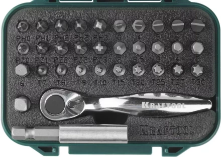 PRO. Наборы в боксе: БИТЫ KRAFTOOL PRO-Drive 26157-H33 купить в Тюмени