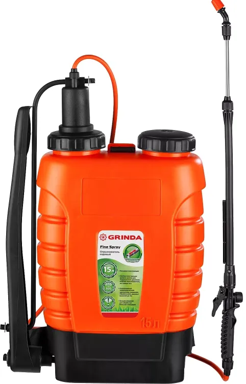Опрыскиватель садовый GRINDA "Fine Spray", ранцевый, телескопический удлинитель, 15л 425216 купить в Тюмени