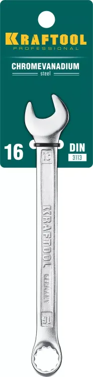 Ключи комбинированные KRAFTOOL, Cr-V, DIN 3113 27079-16 купить в Тюмени