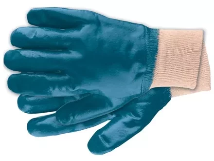 Перчатки рабочие из трикотажа с нитриловым обливом манжет M СИБРТЕХ 67756 купить в Тюмени