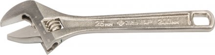 Ключ разводной ЗУБР, Ni-Cr, длина 200мм, зев 25мм 27253-20 купить в Тюмени