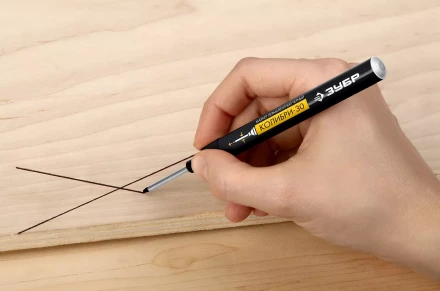 ЗУБР Колибри-30 черный, наконечник L 30 мм,  2.8 мм, перманентный маркер для отверстий (06338-2) купить в Тюмени