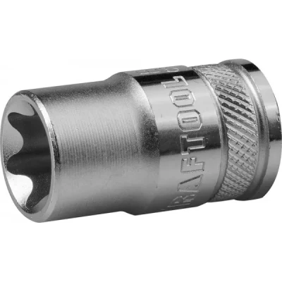 Торцовая головка KRAFTOOL "INDUSTRIE QUALITAT", Cr-V, внешний TORX, хромосатинированная, 1/2", Е 16 27810-16_z01