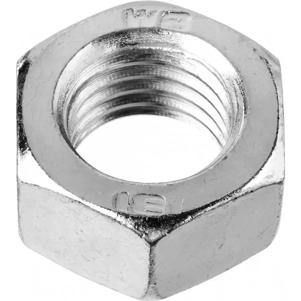 Гайка ЗУБР шестигранная DIN 934, класс прочности 8, оцинкованная,  M20, ТФ0, 400 шт. 4-303530-20 купить в Тюмени