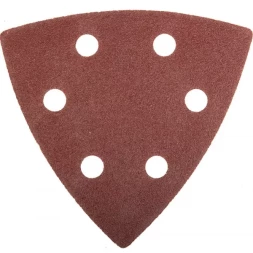 Треугольник шлифовальный ЗУБР "МАСТЕР" универсальный на велкро основе, 6 отверстий, Р100, 93х93х93мм, 5шт 35583-100