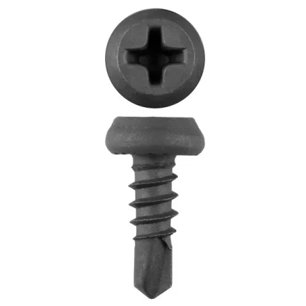 Саморезы ЗУБР &quot;МАСТЕР&quot; со сверлом фосфатированные, для крепления лист. металла до 2 мм, полуцилиндр. головка, 3.8x11мм, 50шт 300136-38-11 купить в Тюмени