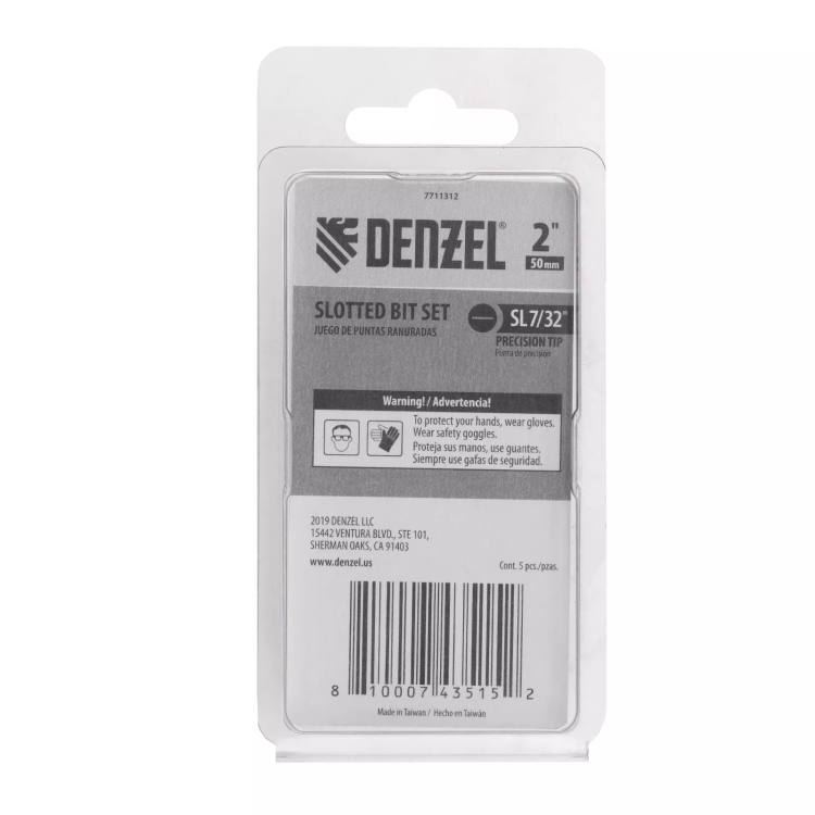 Бита SL5,5x50, 5 шт. Denzel 7711312 купить в Тюмени
