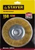STAYER "PROFESSIONAL". Щетка дисковая для УШМ, витая стальная латунированная проволока 0,3мм, 150ммх22мм 35122-150 купить в Тюмени