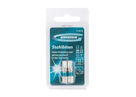 Набор бит SL6,0х25, сталь S2, 2шт GROSS 11373 купить в Тюмени