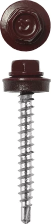 Саморезы ЗУБР &quot;ПРОФЕССИОНАЛ&quot; окраш., RAL 3005 темно-красн., для крепл. кров. матер. к дерев. обреш., 4.8x35мм, 380шт 4-300315-48-035-3005 купить в Тюмени